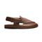 Kaptaan Leather Chappal – Grain Leather Folded Upper – Heel Sole – F-40 (Coffee) Full Leather Handmade