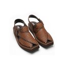 Kaptaan style Chappals – Chawat style Leather upper – Kaptaan sole – F-42 (Brown)