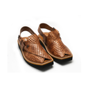 Crocodile Kaptaan Chappal – Leather Upper – T shape – Kaptaan sole – F-41 (Khaki)