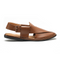 Round Shaped Chappals – Folded Leather upper – soft inner – Charsadda sole – F-45 (Rust)